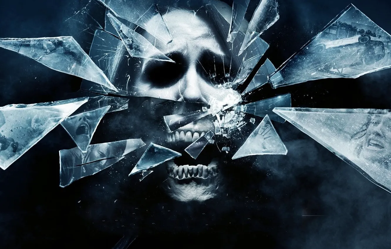 Photo wallpaper glass, fragments, death, Destination 4