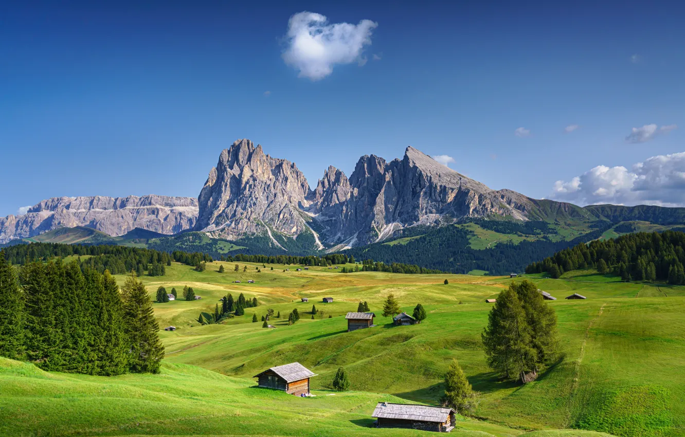 Photo wallpaper mountains, Alps, Italy, South Tyrol