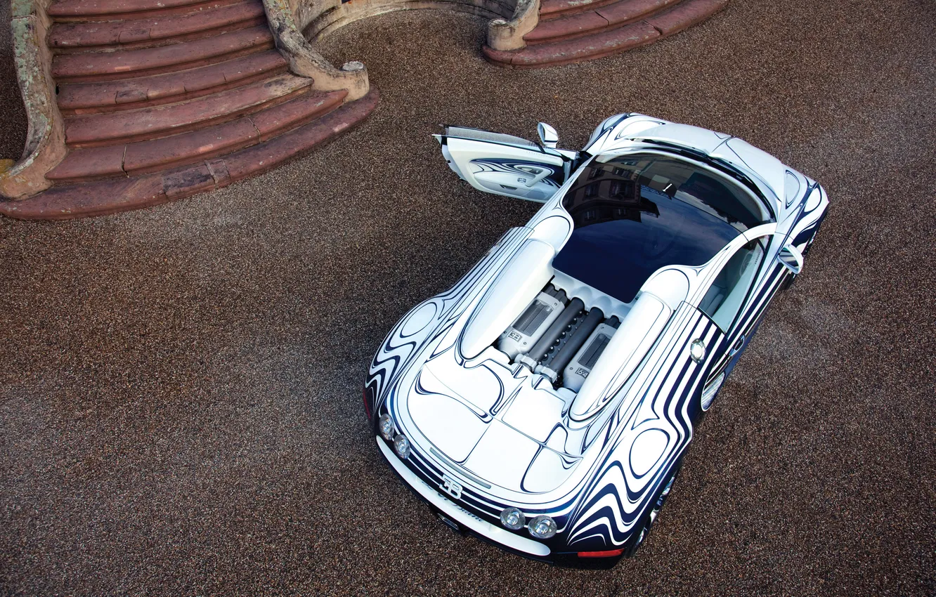 Photo wallpaper car, machine, 3000x2000, Bugatti Veyron Grand Sport L’Or Blanc