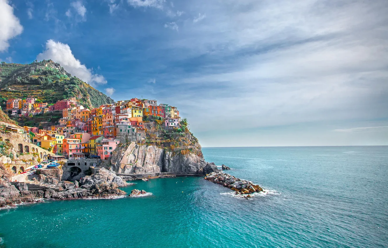 Photo wallpaper Italy, Italia, Manarola, Manarola, Cinque Terre, Liguria, Liguria