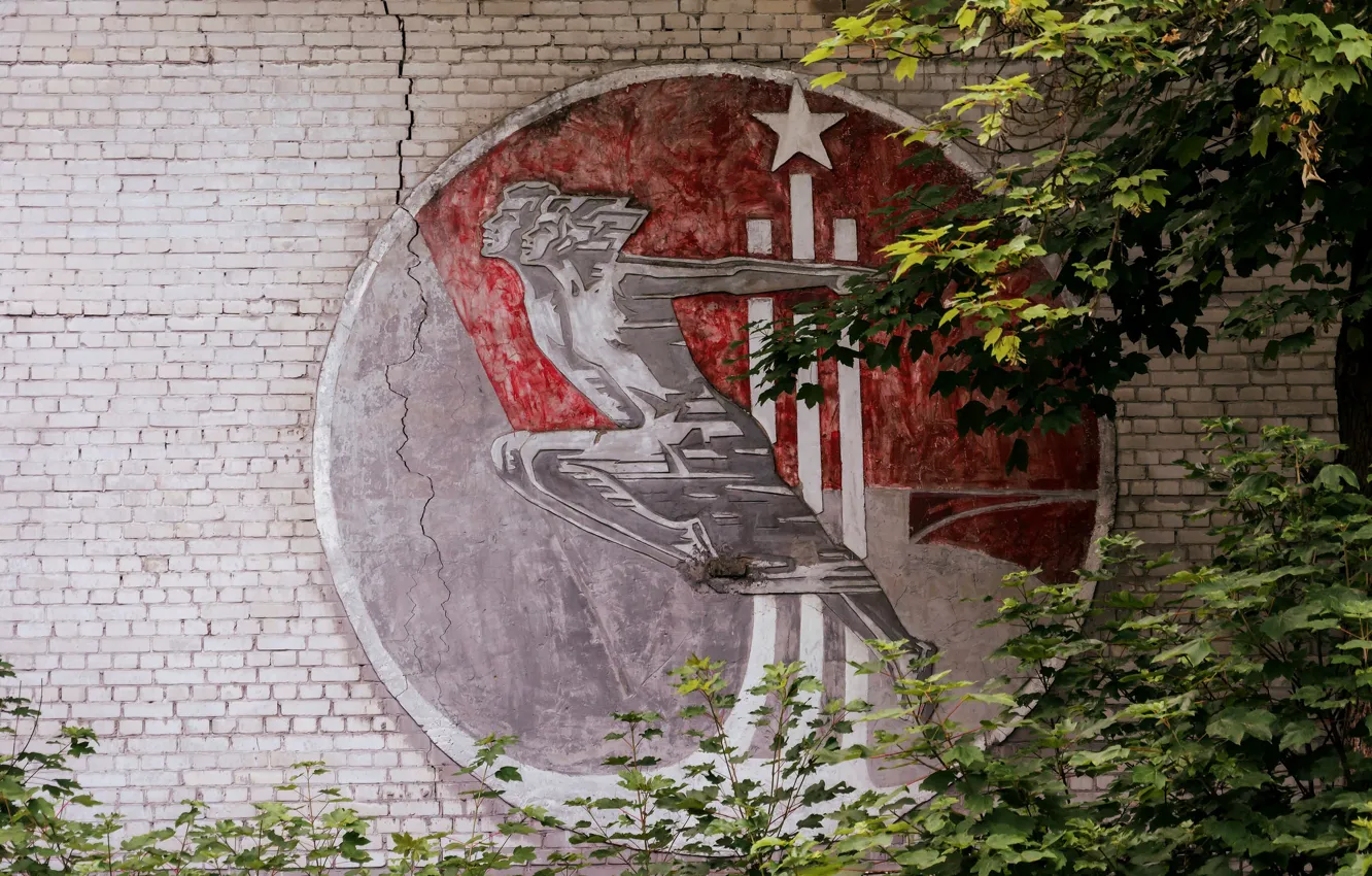 Photo wallpaper CCCP, abandoned, soviet military camp