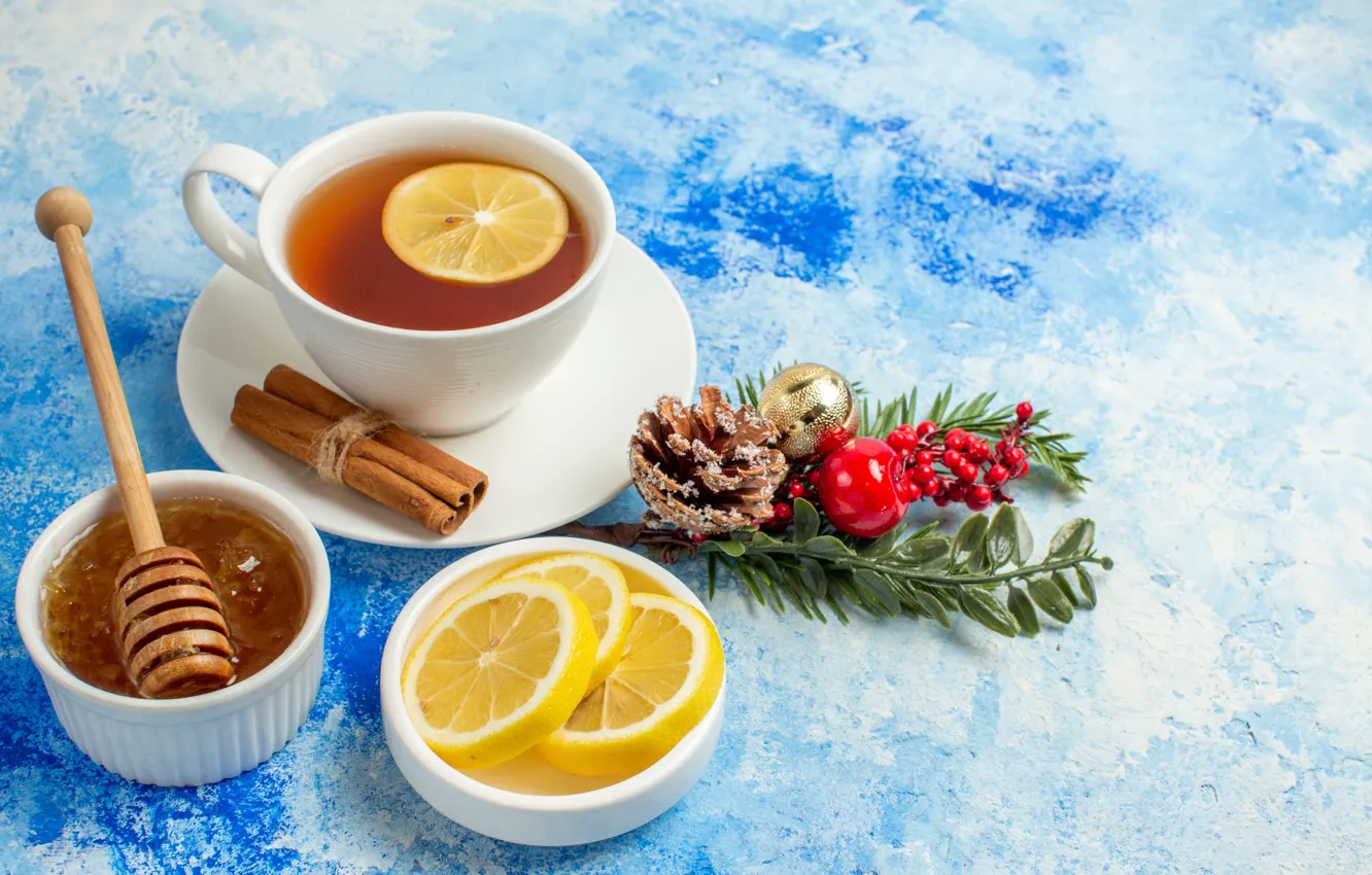 Photo wallpaper tea, honey, Cup