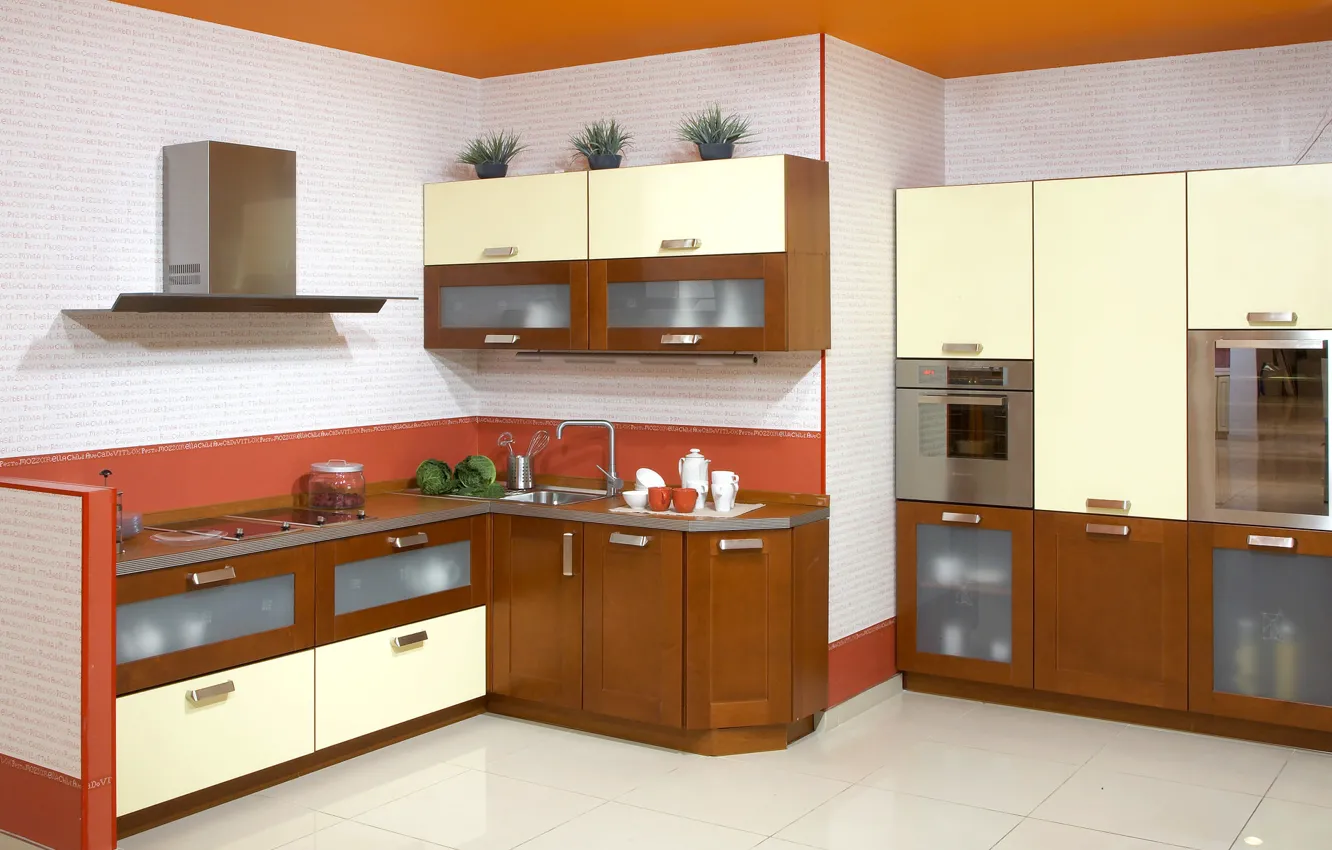 Photo wallpaper style, room, kitchen