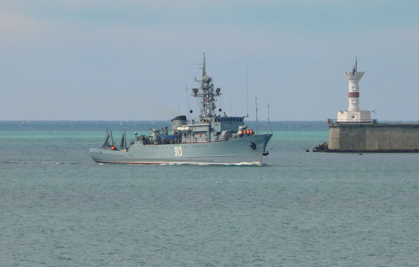 Photo wallpaper sea, minesweeper, Kovrovets
