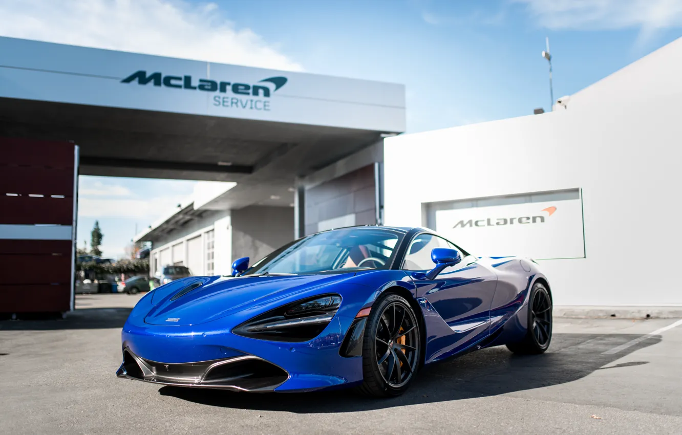 Photo wallpaper McLaren, Aurora, Blue, 720s