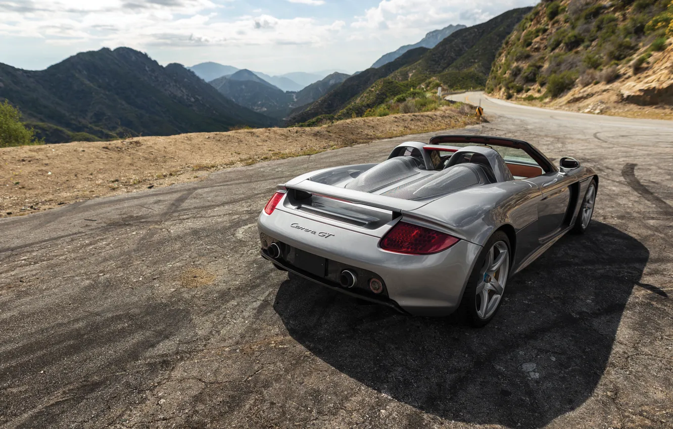 Wallpaper Porsche, Porsche Carrera GT, rear view for mobile and desktop ...