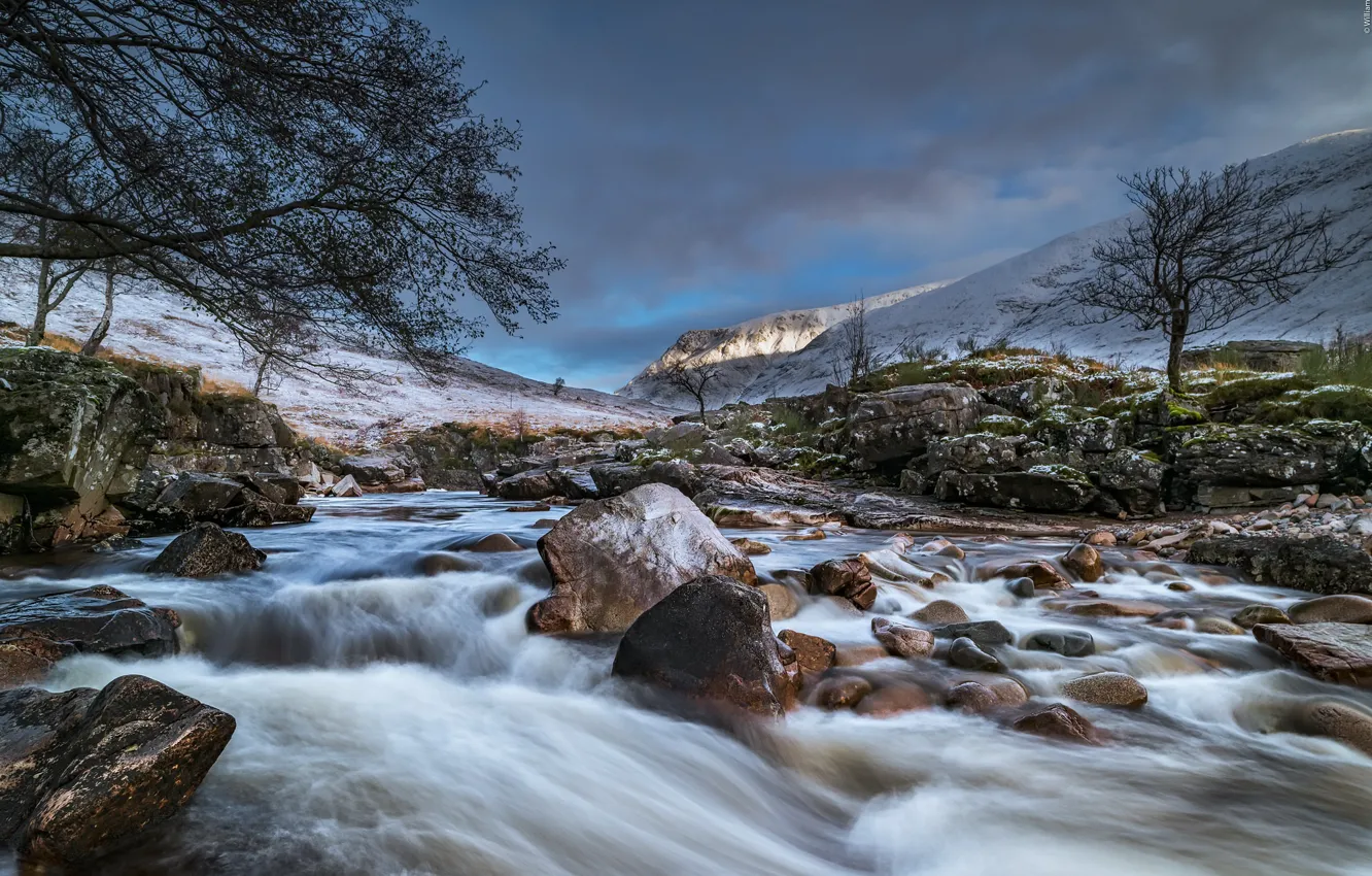 Photo wallpaper nature, river, stream