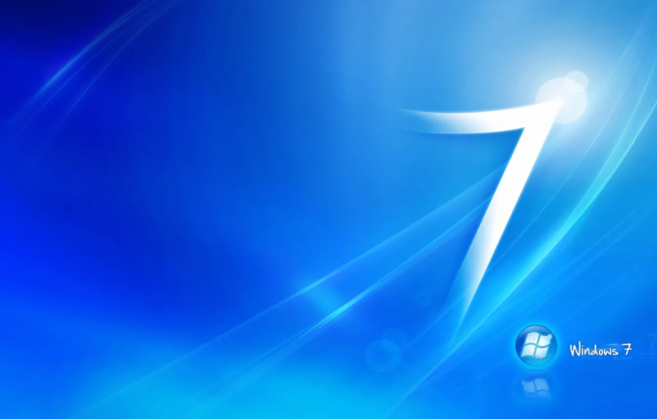 Photo wallpaper windows, logo, blue