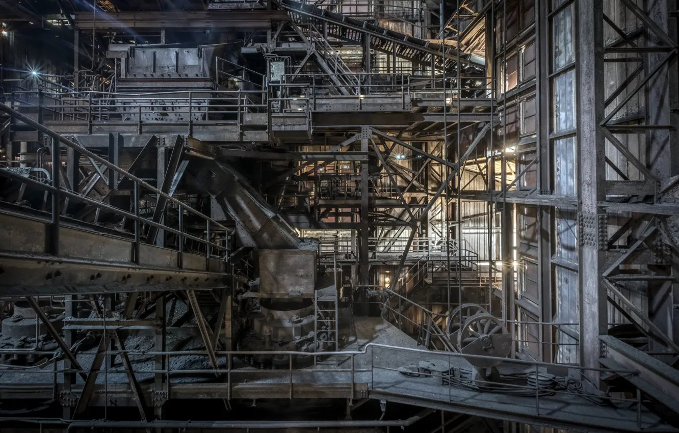 Photo wallpaper background, plant, factory