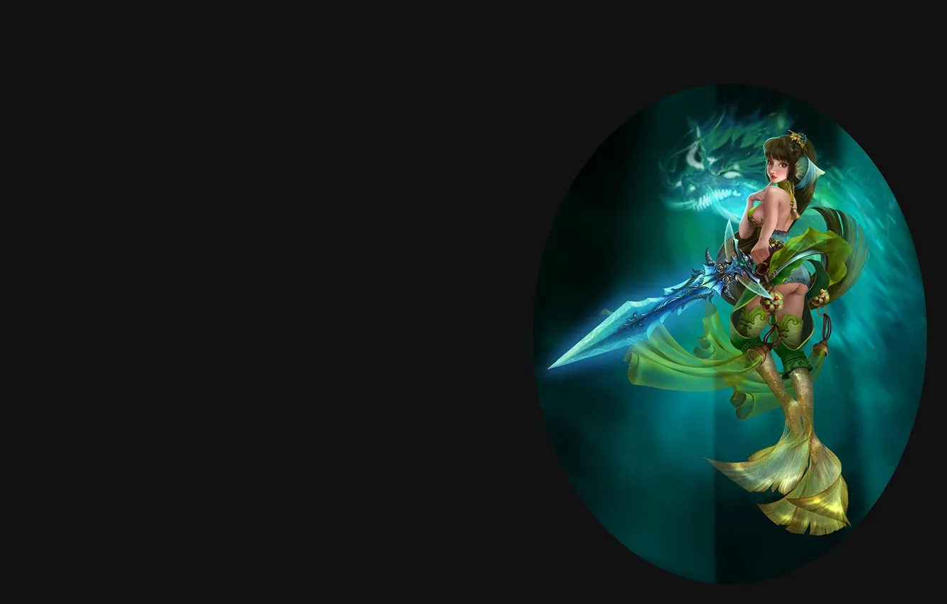 Photo wallpaper water, girl, mermaid, fantasy. art