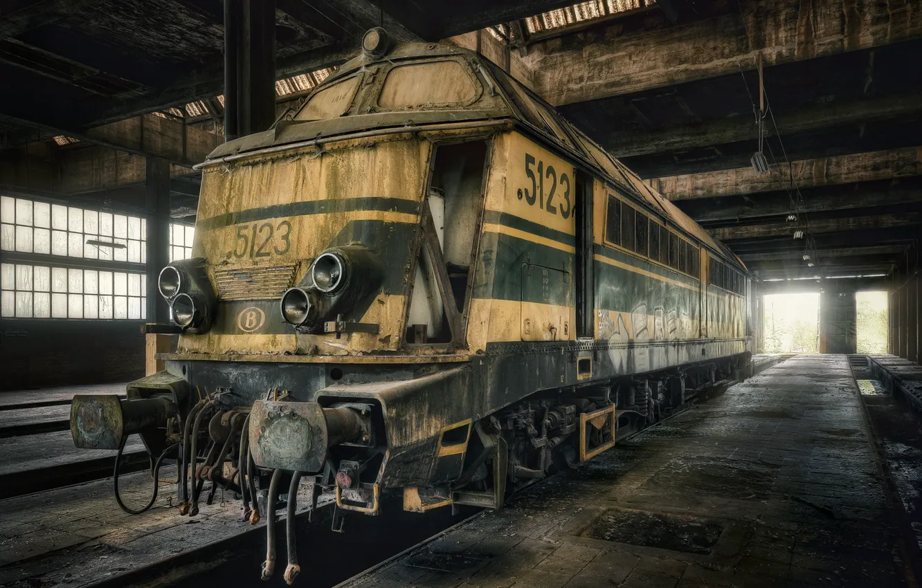 Photo wallpaper background, Trains, Forgotten