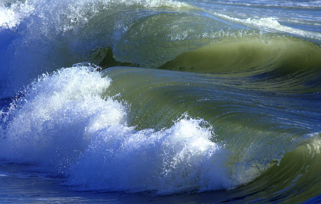 Photo wallpaper sea, squirt, the ocean, wave, surf