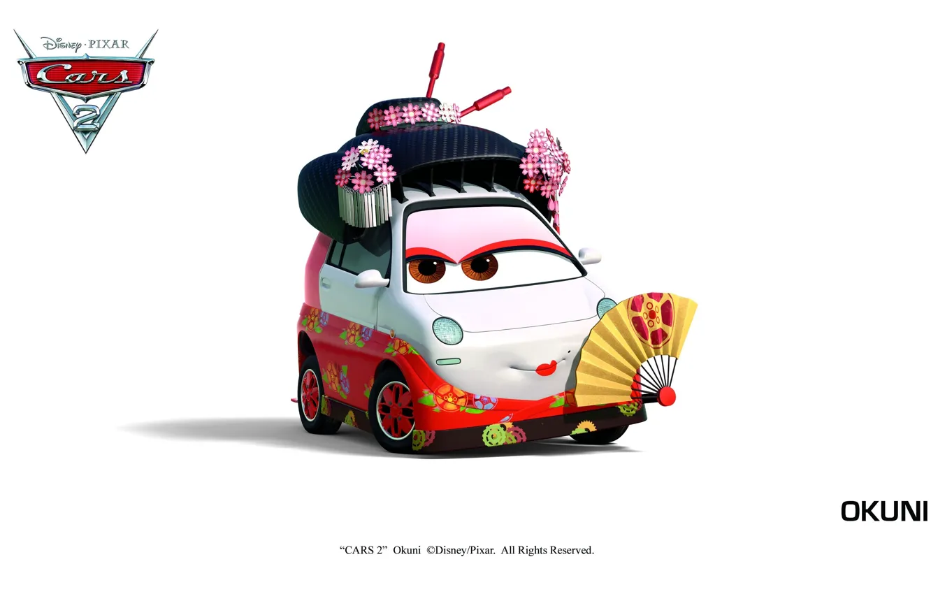 Photo wallpaper pixar, cars, cars 2, cars 2, okuni