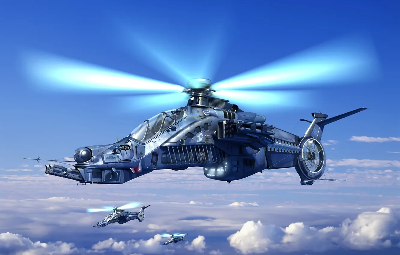 Photo wallpaper spinner, helicopter, sirin, Combat Vehicle
