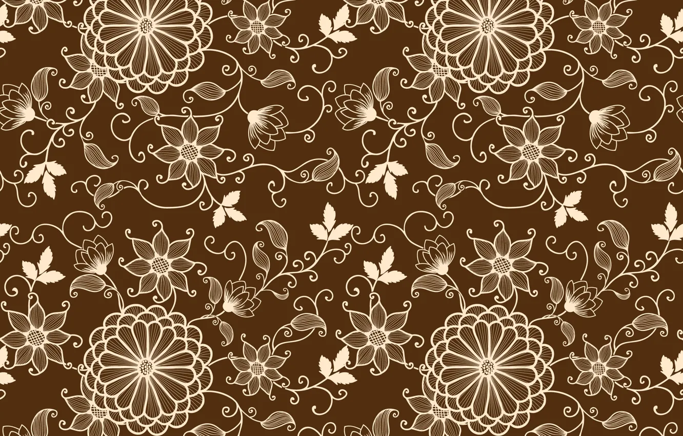 Photo wallpaper texture, floral, seamless background