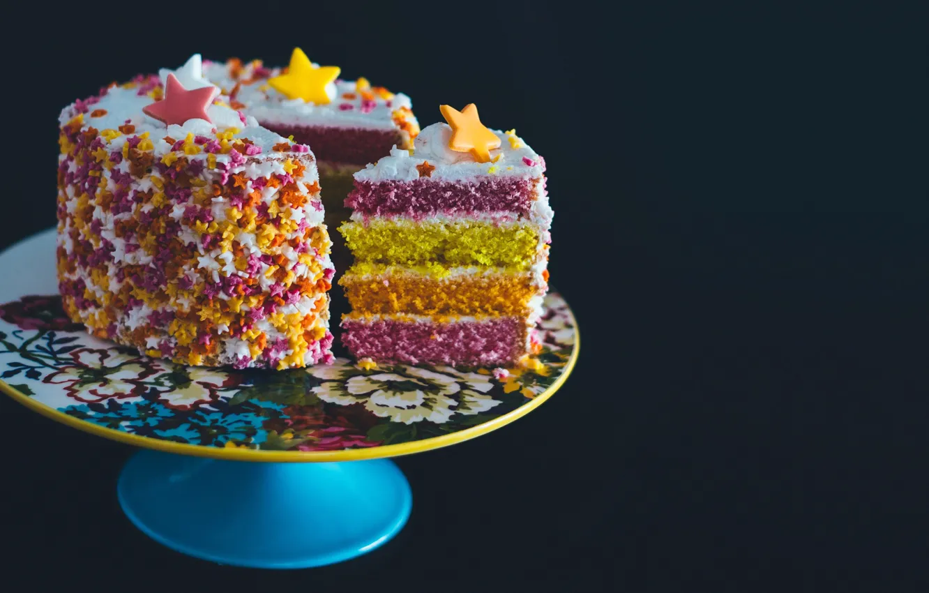 Photo wallpaper holiday, pie, cake, layer