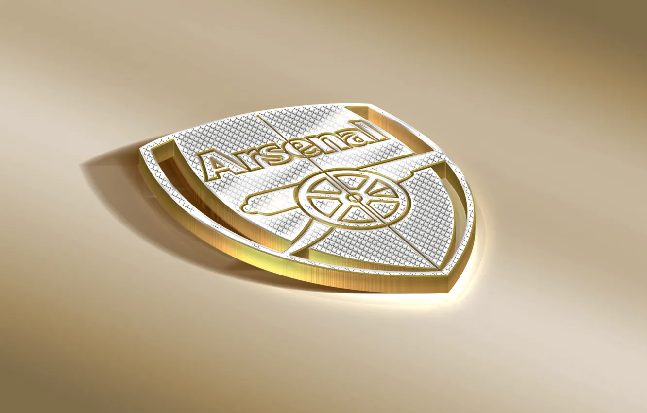 Photo wallpaper Logo, Golden, Football, Arsenal, Sport, Soccer, Emblem, Arsenal FC