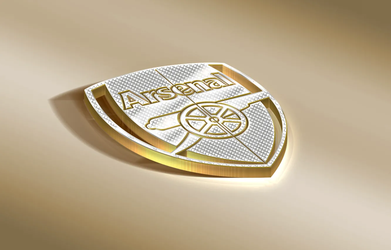 Photo wallpaper golden, logo, football, Arsenal, soccer, Sport, Emblem, Arsenal FC