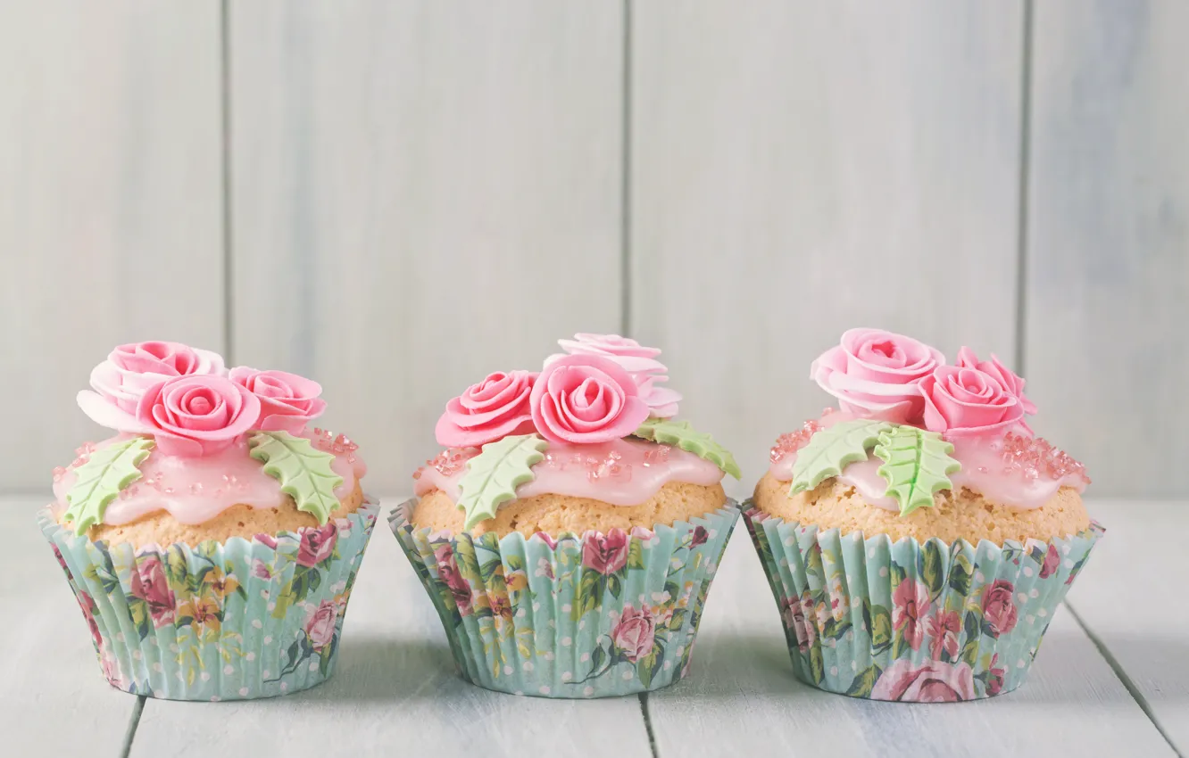 Photo wallpaper cake, cream, cakes, cupcakes, brithday cake, decoration rose, Elena Schweitzer
