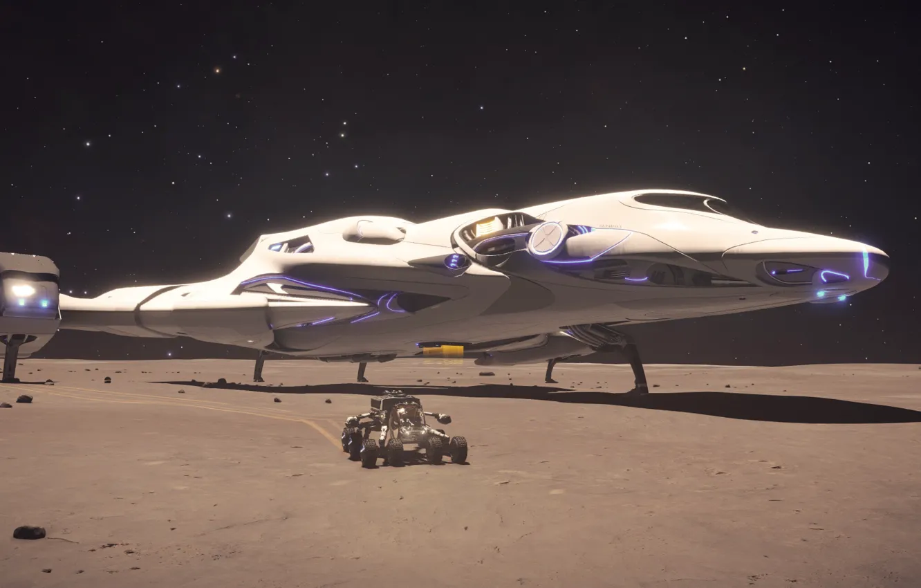 Photo wallpaper space, spaceship, Rover, Elite: Dangerous