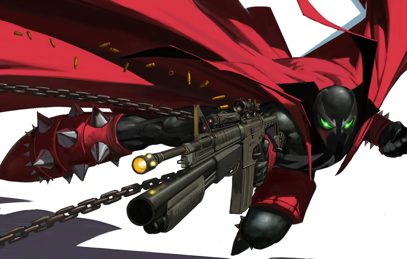 Photo wallpaper machine, spawn, cloak, Comics, spawn