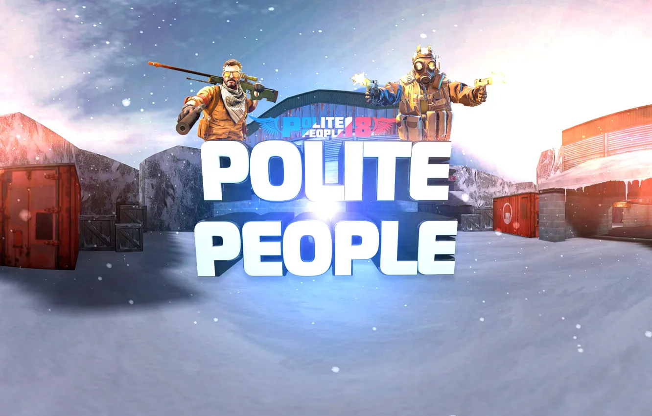 Photo wallpaper Counter Strike, polite people, De_nuke
