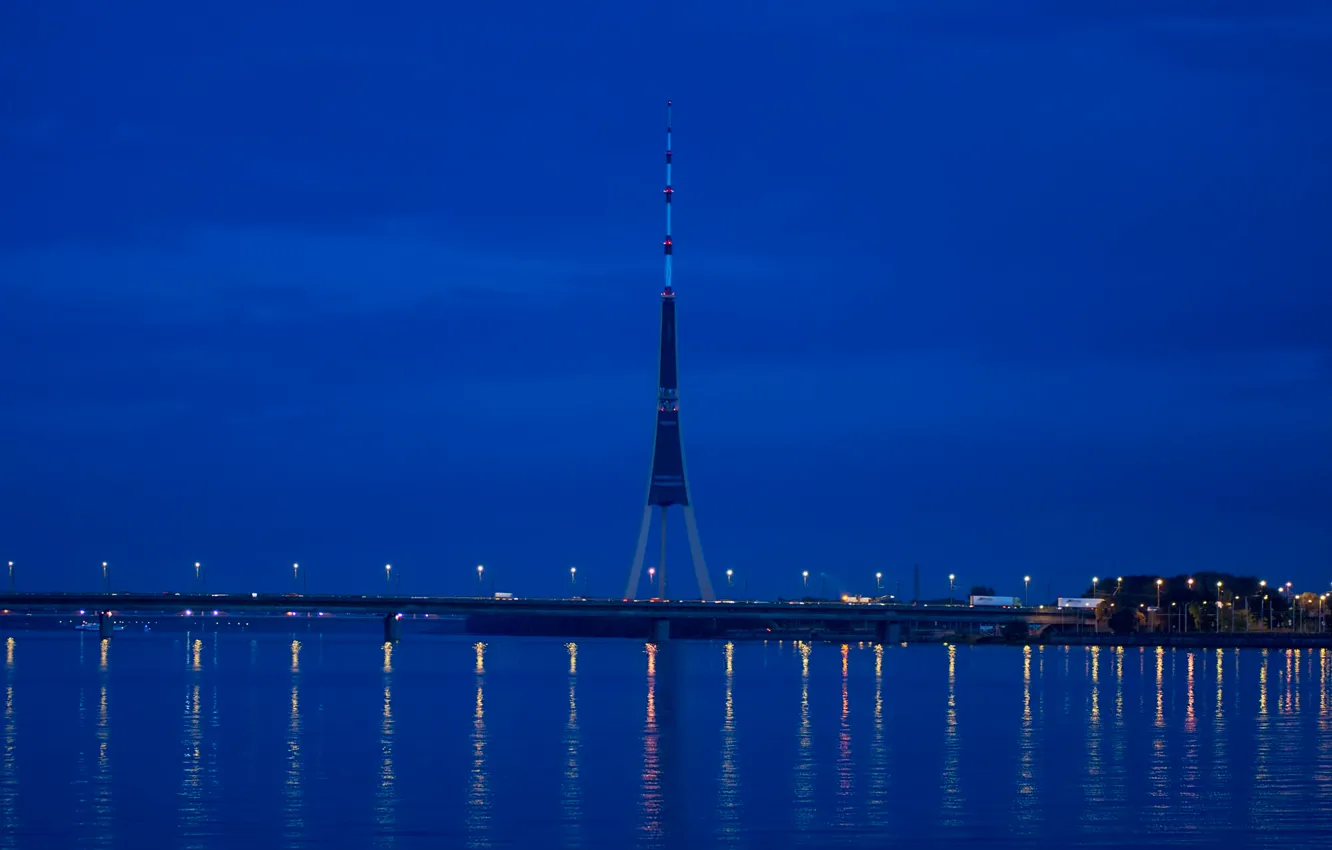 Photo wallpaper summer, the city, the evening, Riga