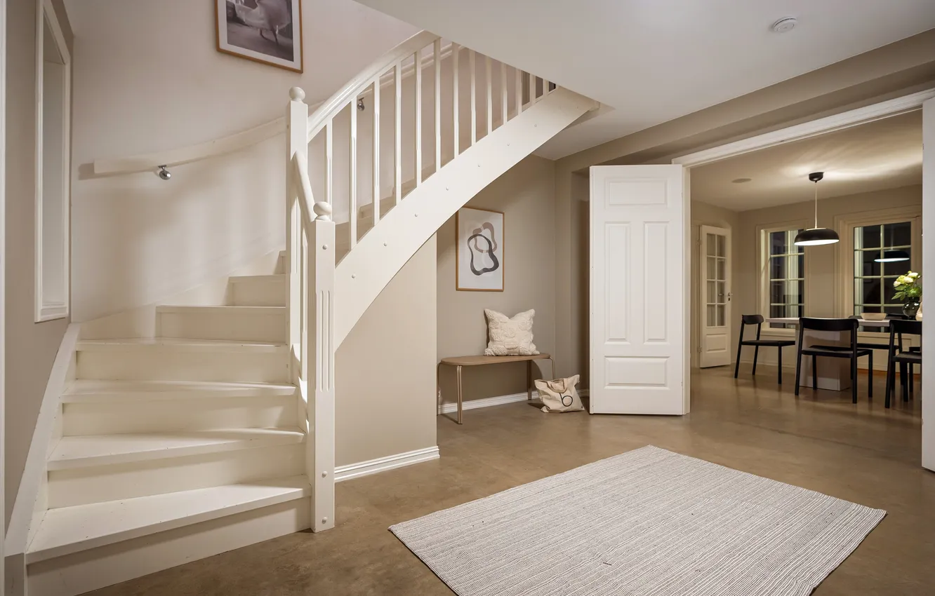 Photo wallpaper space, comfort, house, room, wall, carpet, furniture, interior
