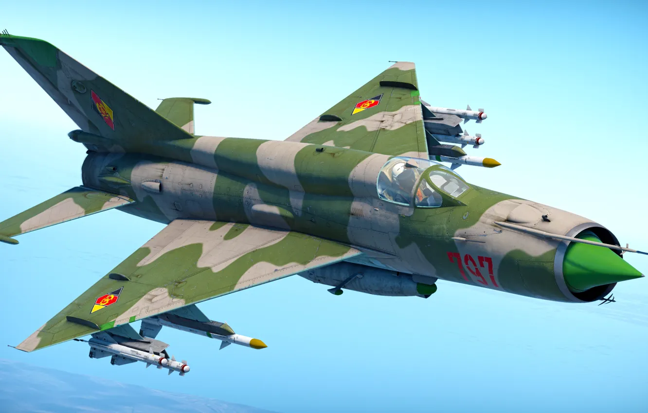 Photo wallpaper OKB MiG, Frontline fighter, USSR - GDR, MiG-21bis-SAU