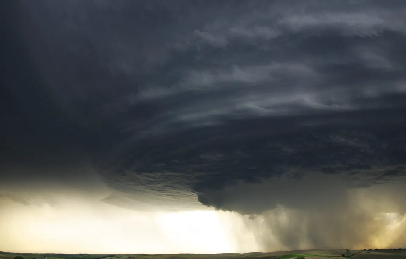 Photo wallpaper clouds, rain, storm