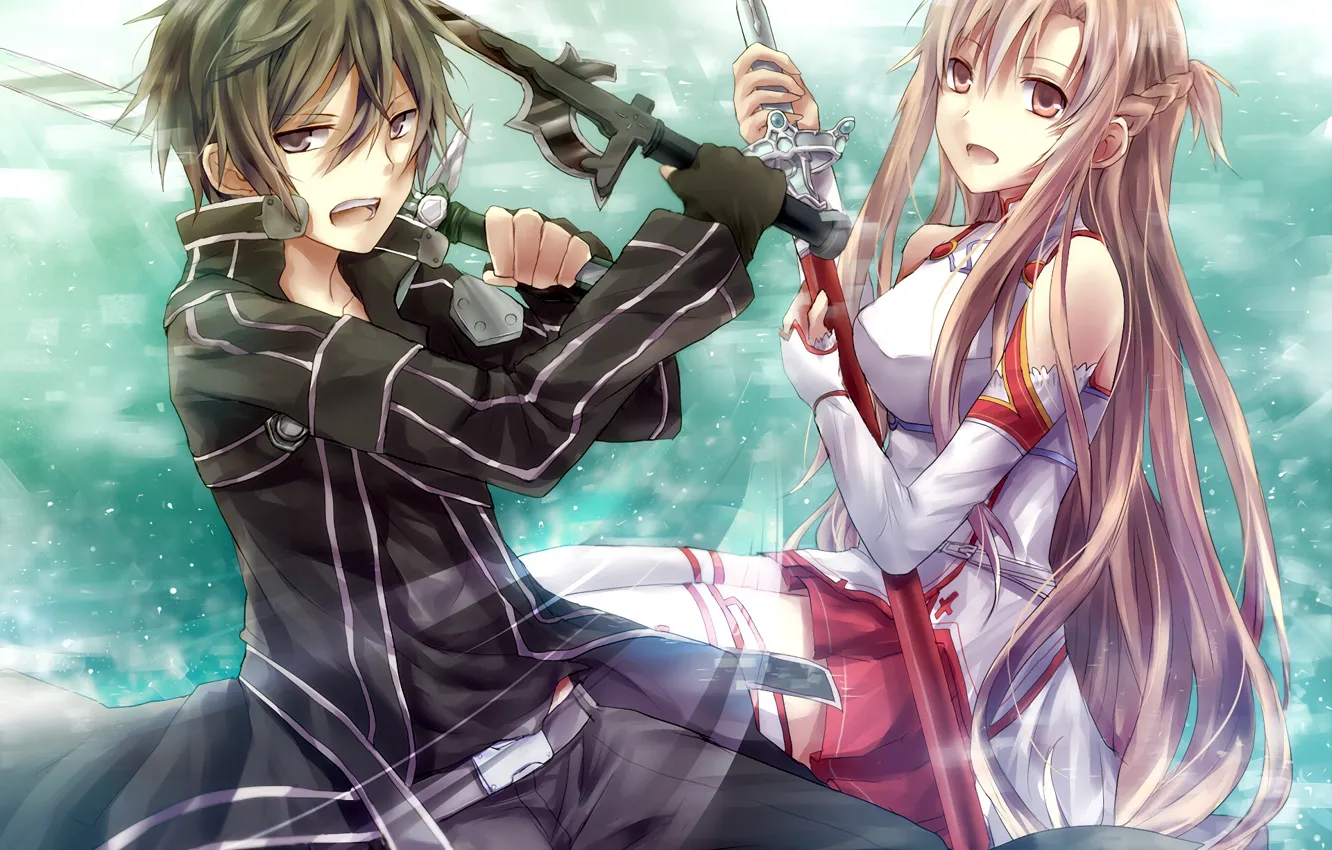 Photo wallpaper anime, art, sword art online, sword art online, kirito