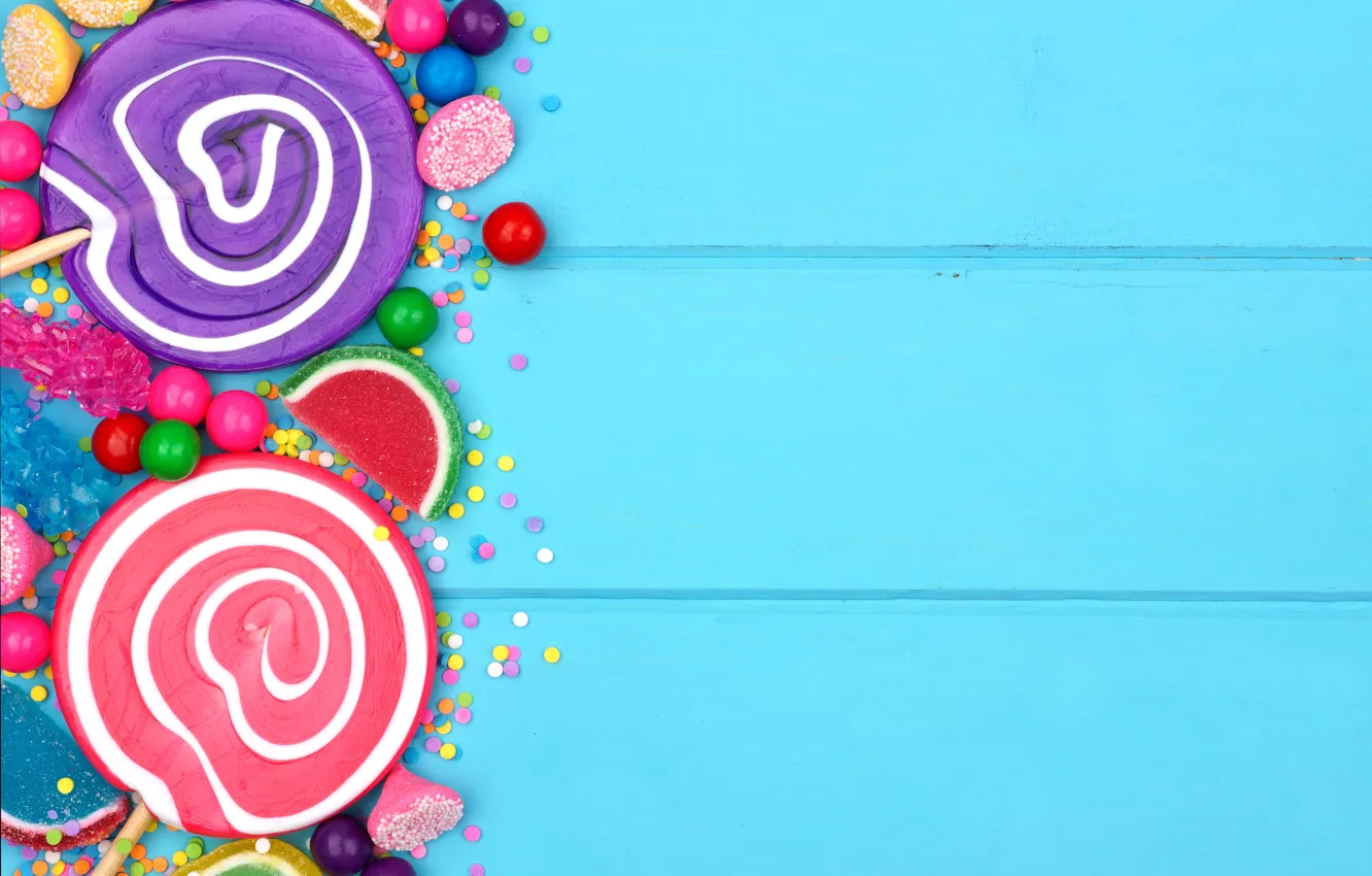 Photo wallpaper colorful, candy, sweets, lollipops, sweet, candy, Lollipop