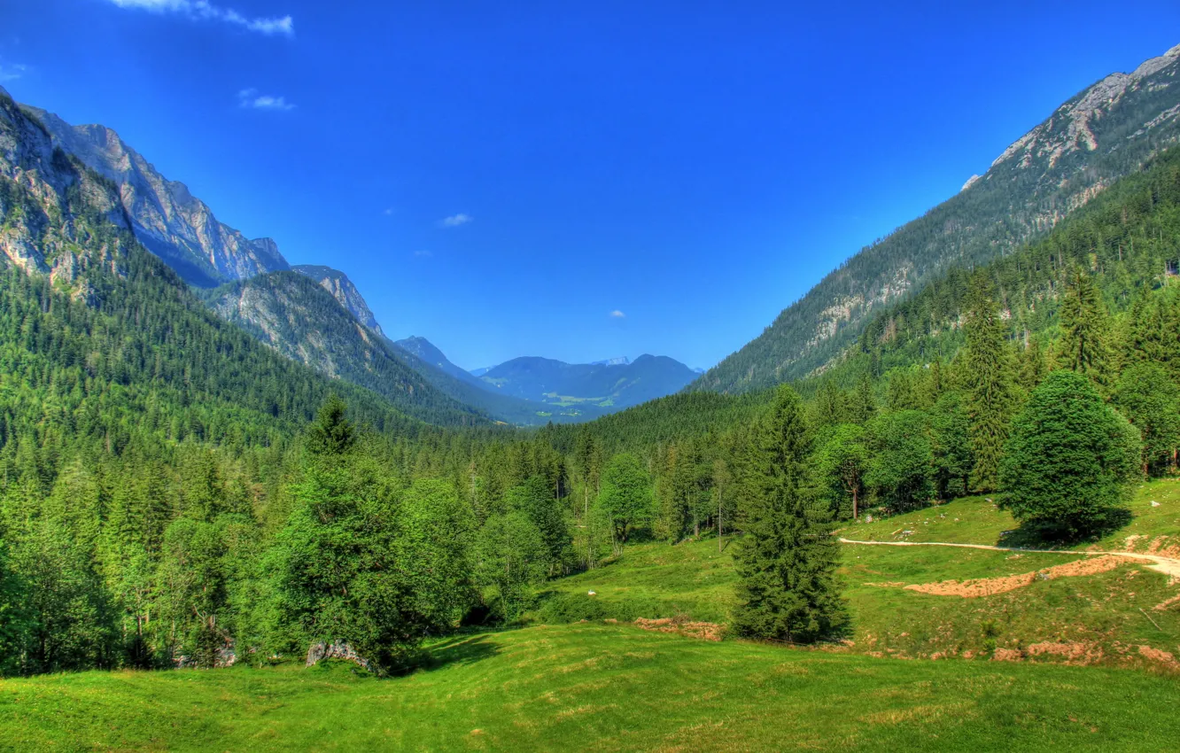 Photo wallpaper Germany, mountains, Bavaria, nature.