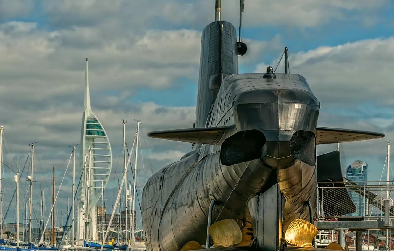 Photo wallpaper England, submarine museum, HMS Alliance