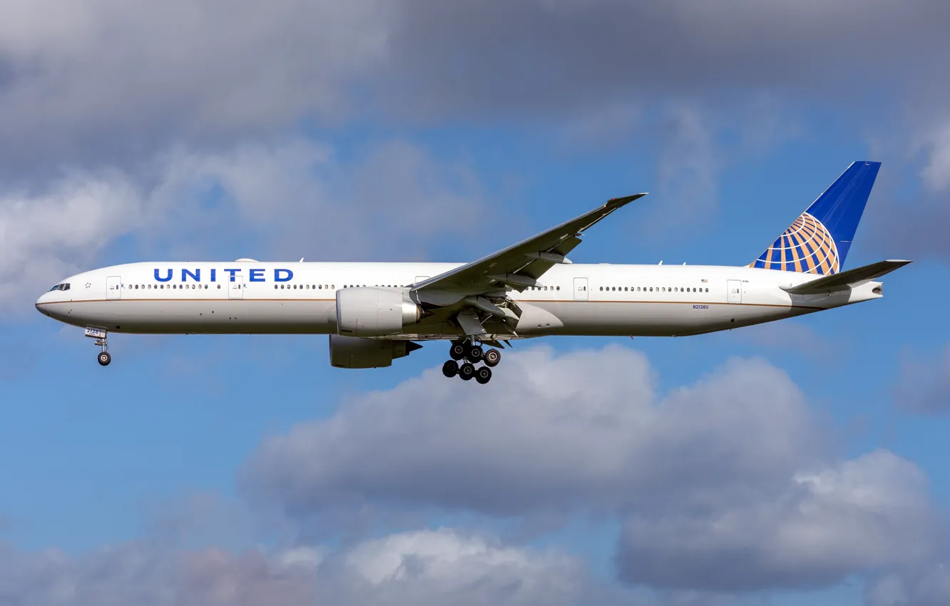 Photo wallpaper Boeing, 777-300ER, United Airlines