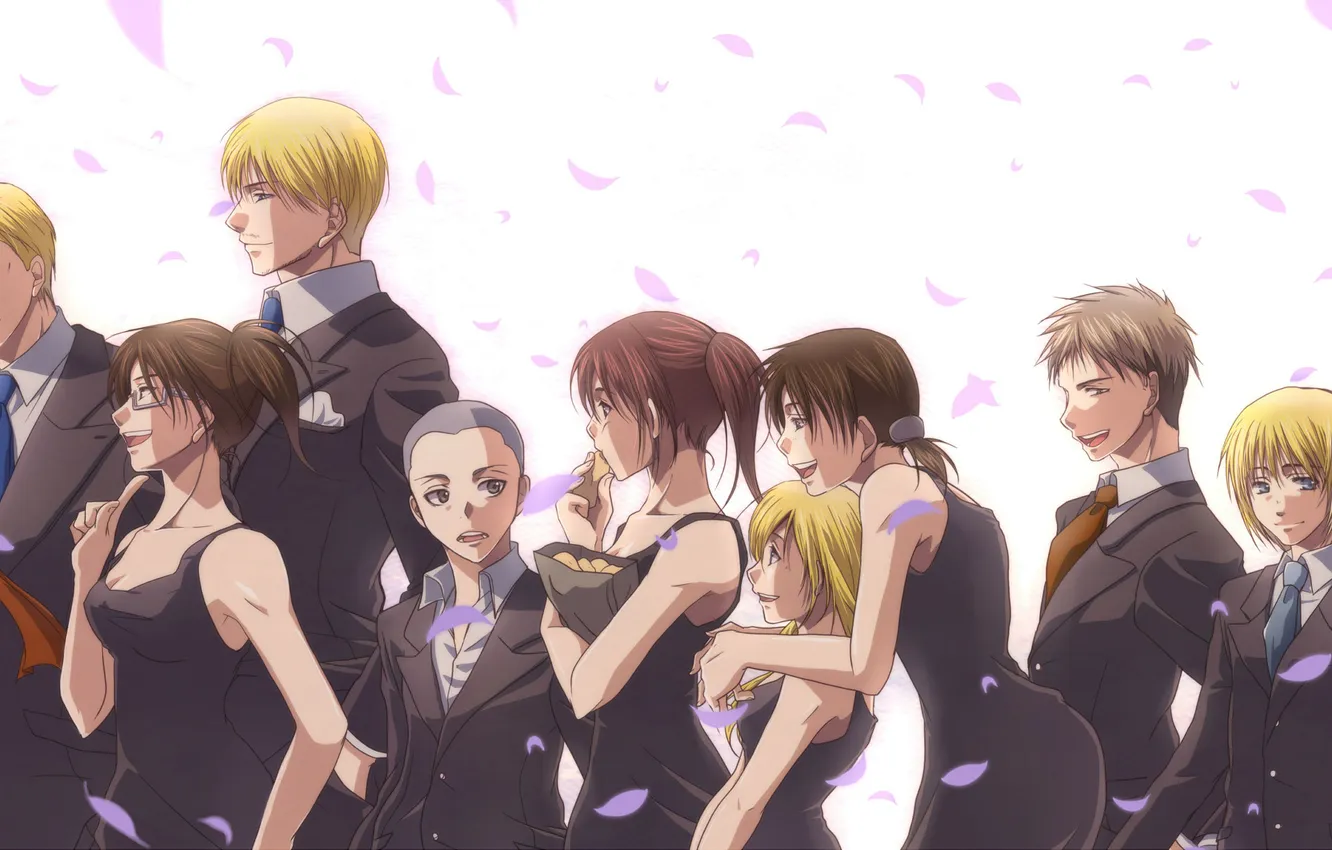 Photo wallpaper anime, Shingeki no Kyojin, Eren Jaeger, christa renz, hanji zoe, irvin smith, Annie Leonhardt, Armin …