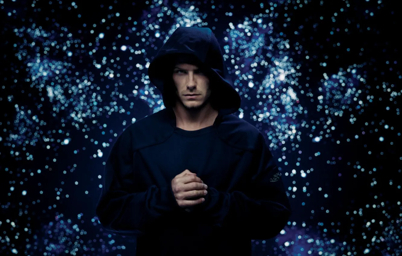 Photo wallpaper blue, Beckham, hood