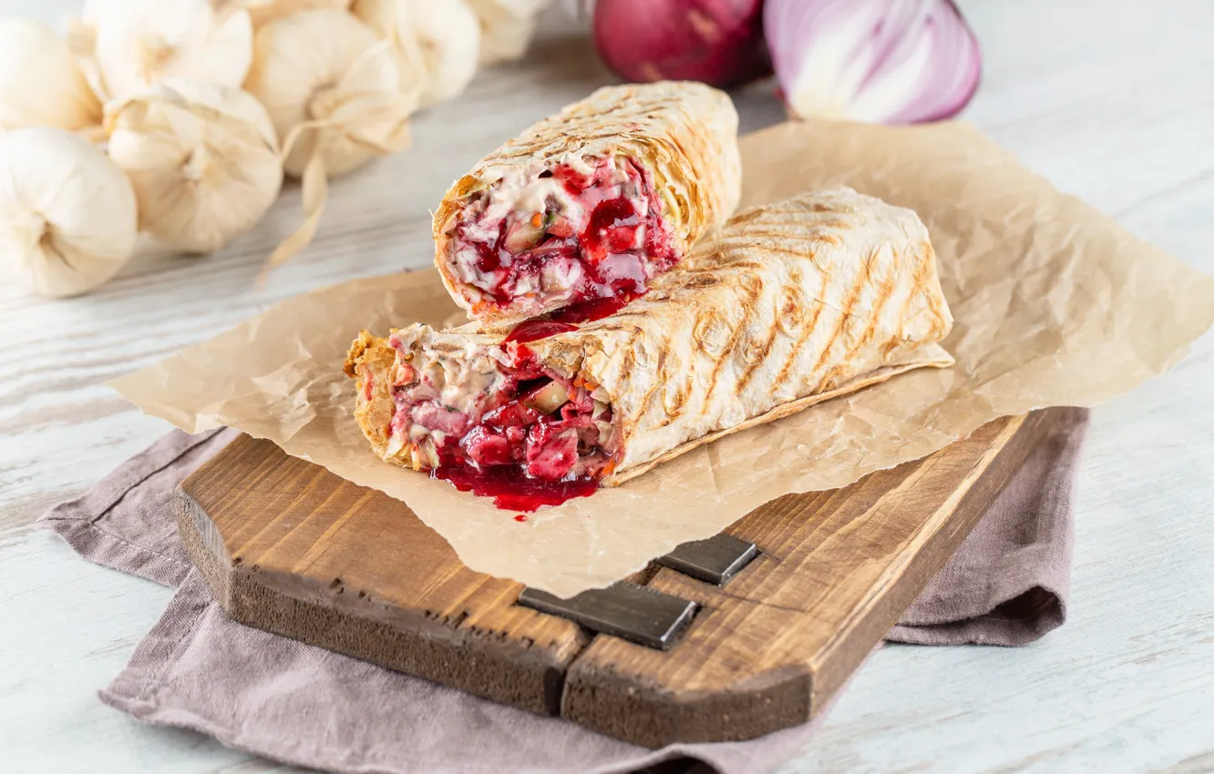 Photo wallpaper dessert, jam, roll