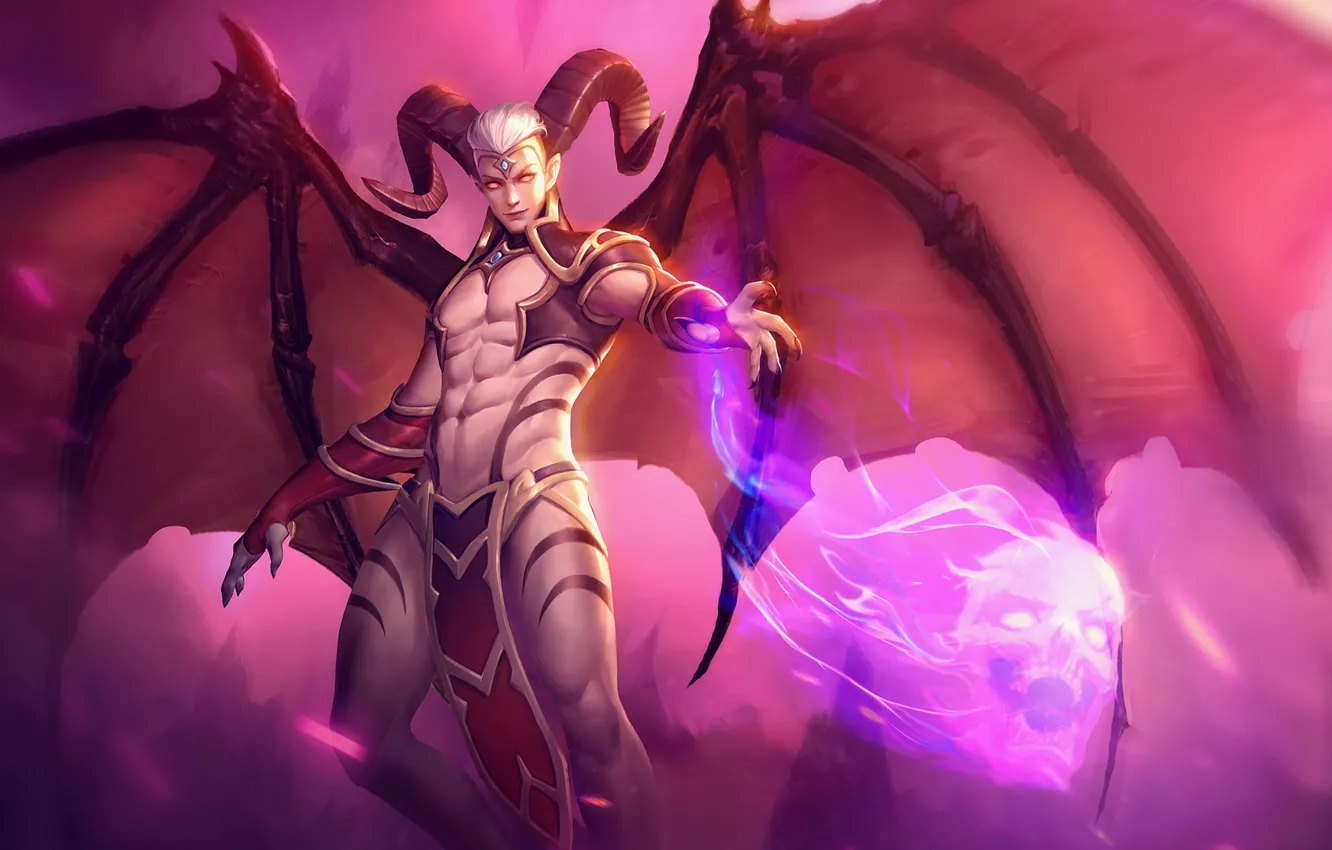 Photo wallpaper the game, the demon, art, guy, Heroes of Newerth