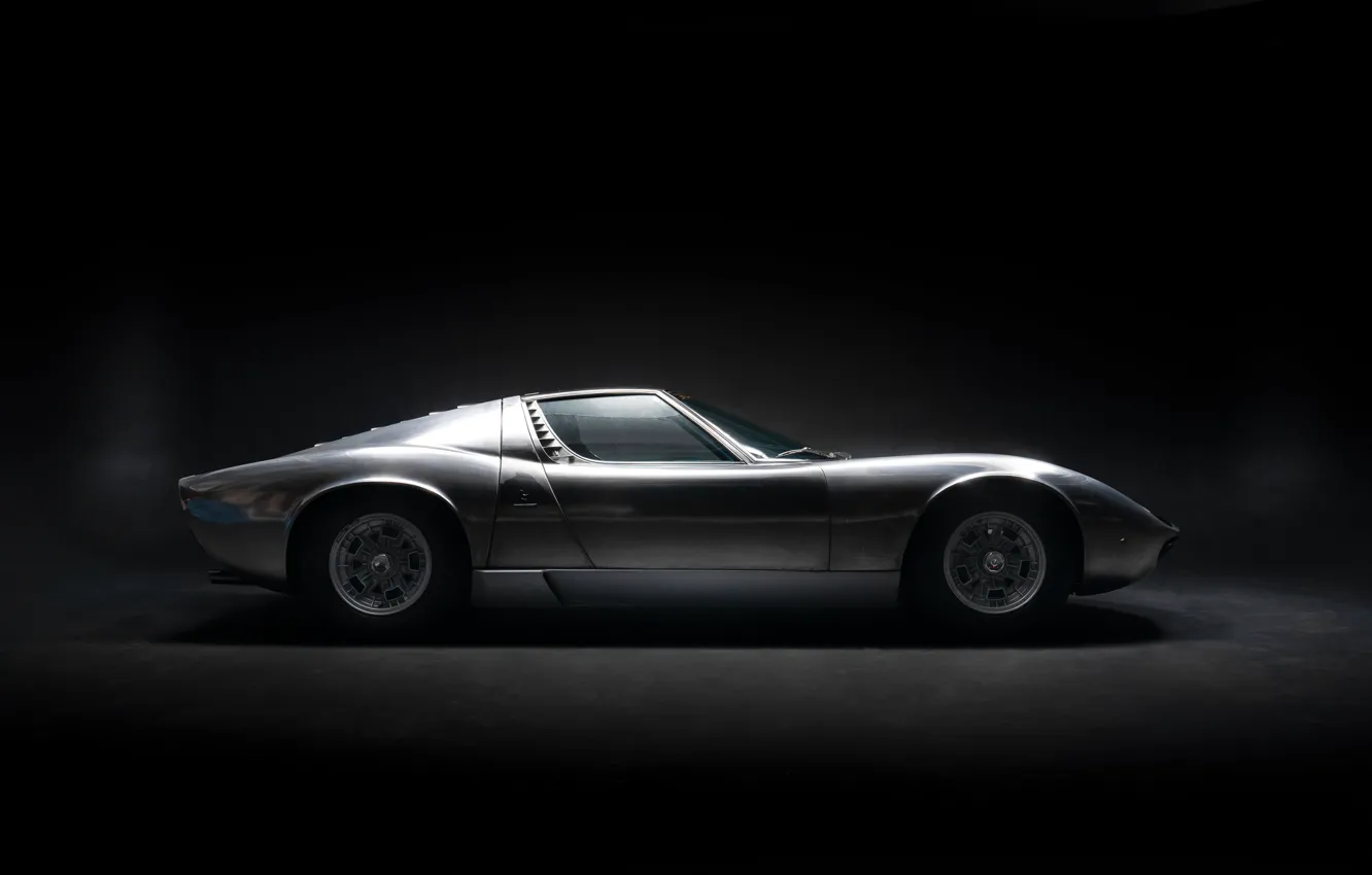 Photo wallpaper Lamborghini, 1971, Miura, profile, Lamborghini Miura P400 S