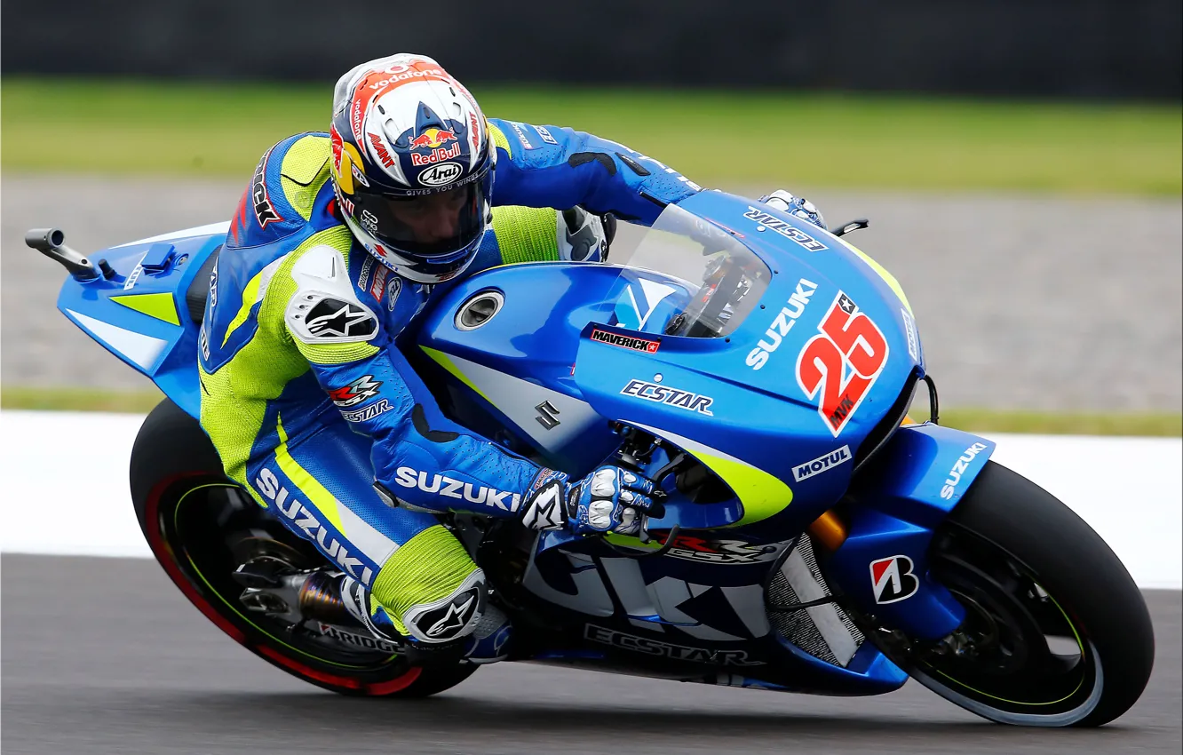 Photo wallpaper suzuki, MotoGP, race, Maverick Vinales