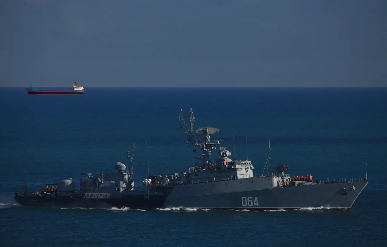 Photo wallpaper ship, Navy, anti-submarine, small, The black sea, MPK, "exile"