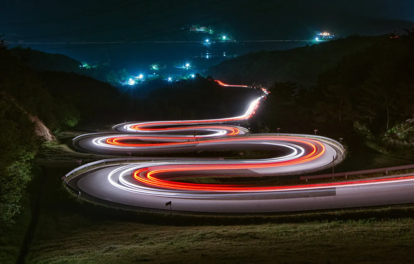Photo wallpaper South Korea, The spiral road - Jianjea, Kyungsang-do