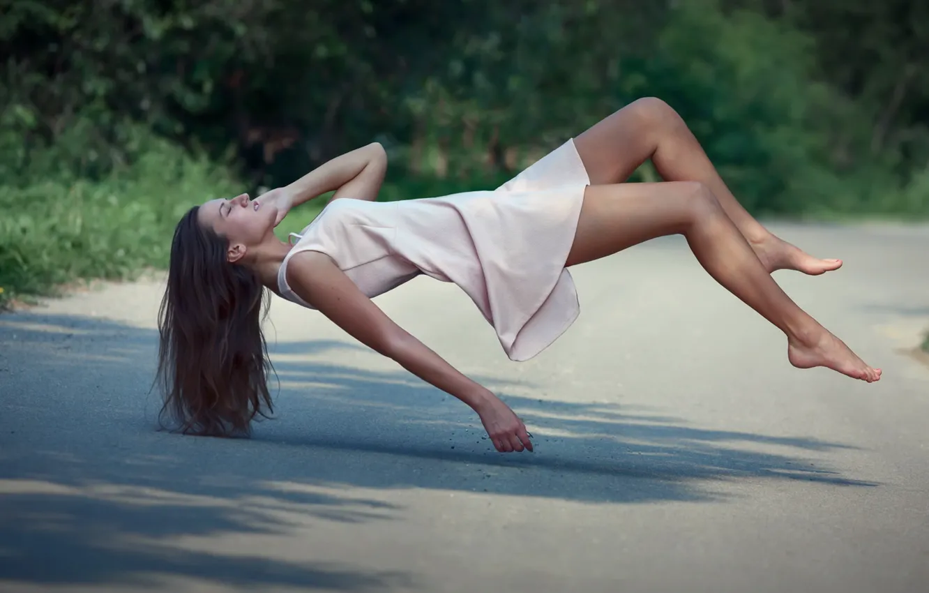 Photo wallpaper girl, pose, background