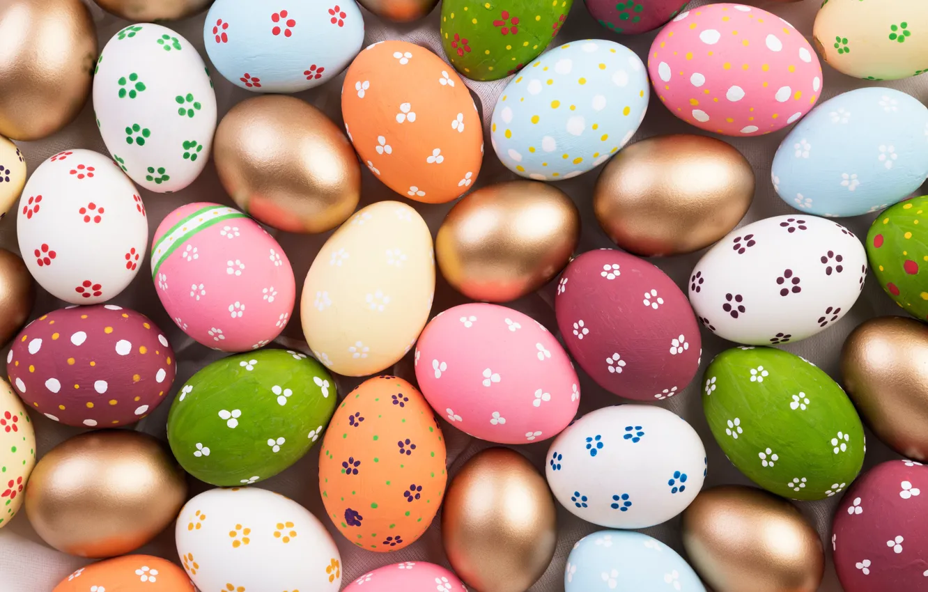 Photo wallpaper background, eggs, colorful, Easter, happy, pink, Easter, eggs, decoration