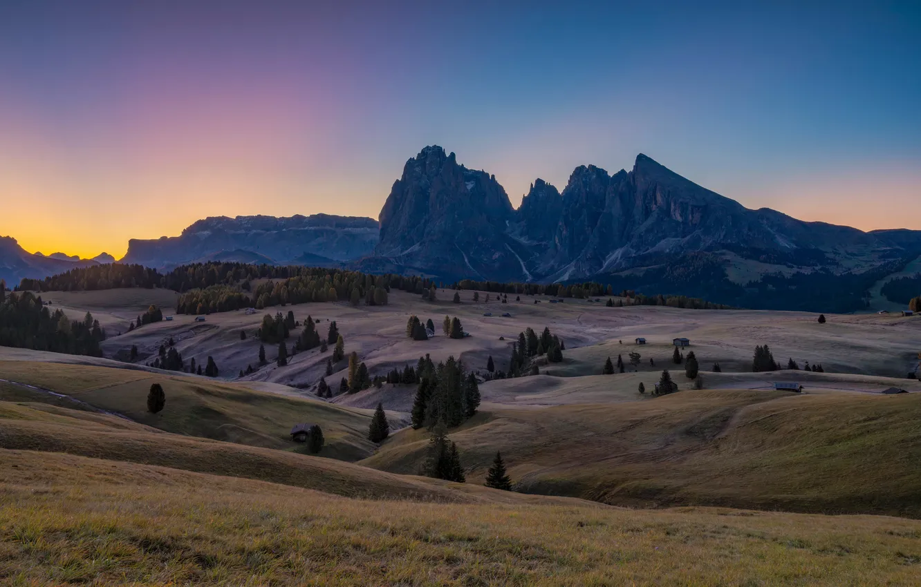 Photo wallpaper landscape, mountains, Italy, The Dolomites