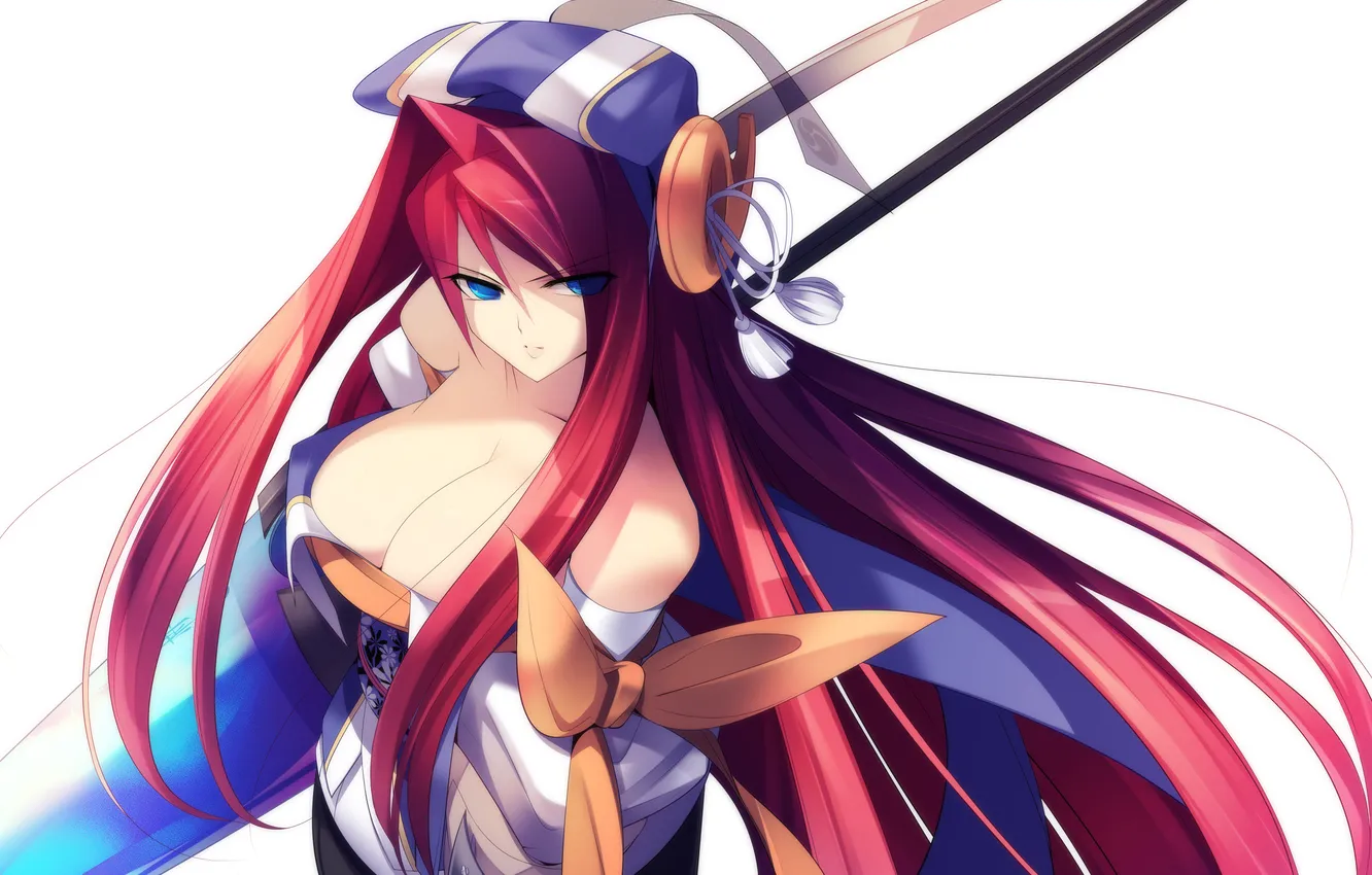 Photo wallpaper chest, look, girl, weapons, neckline, dissatisfaction, art, dragonmaterial