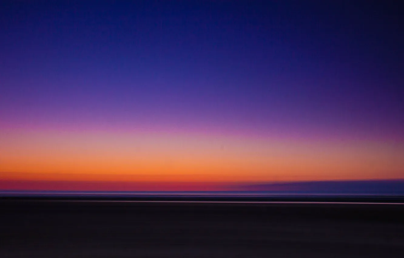 Photo wallpaper the sky, sunset, horizon, glow