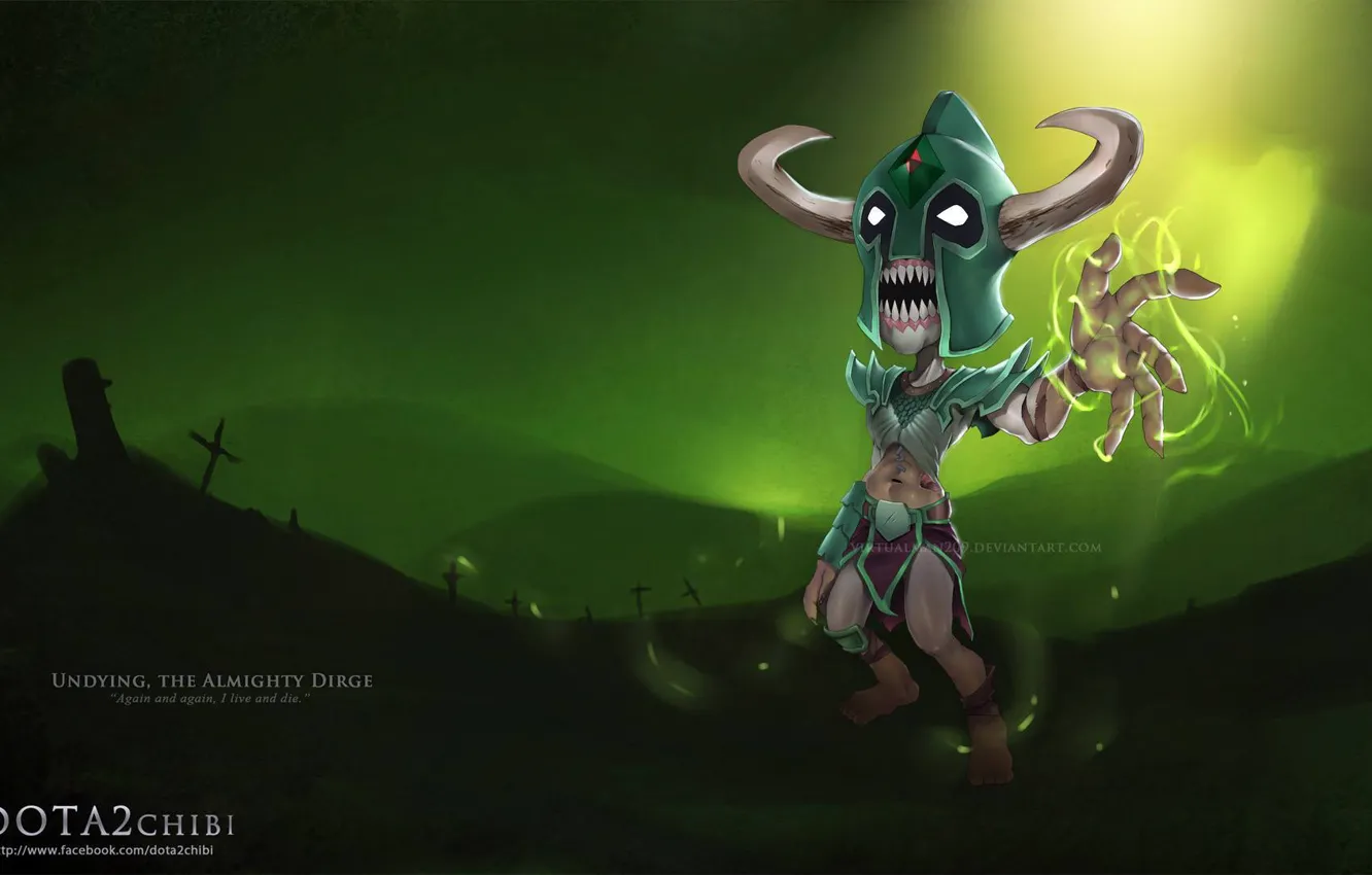 Photo wallpaper chibi, dota 2, virtualman209, Dirge, Undying