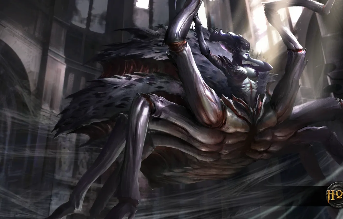 Photo wallpaper hon, Heroes of Newerth, moba, Arachnae, Arachna